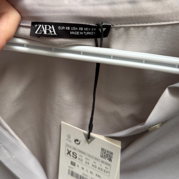 Zara Ruched Satin Effect shirt - Picture 6 of 7